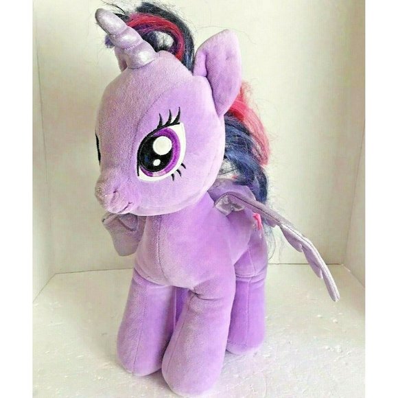 Build Bear Workshop TWILIGHT SPARKLE Purple Unicorn Pegasus My Little Pony Plush - Picture 1 of 12